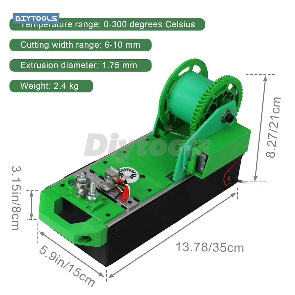 PET Bottle Recycling Filament Making Machine Desktop 1.8mm 3D Printing Extruder Micro Injection Plastic Silk Maker Supplies Elk-Valley 3D