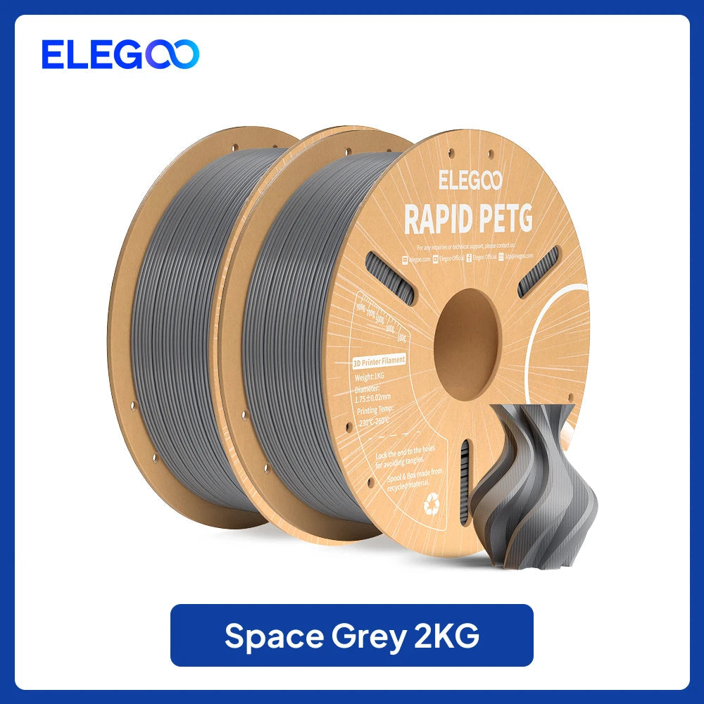 ELEGOO Rapid PETG Filament 1.75mm 1KG,High Speed 30-600mm/s 3D Printer Filament 1kg Fits for Most FDM 3D Printers Elk-Valley 3D