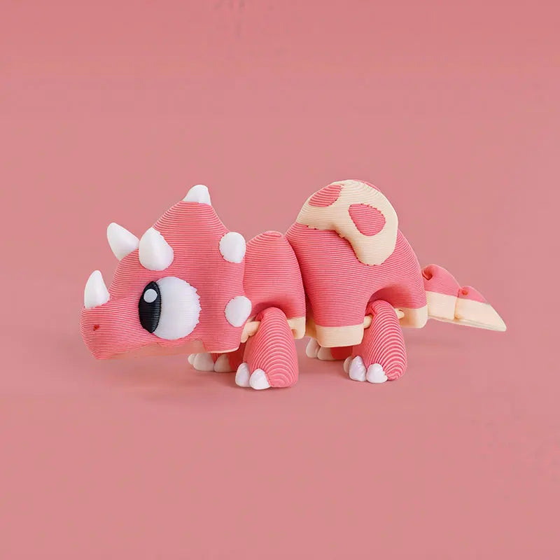Mini 3D Printed Dinosaur Toys - Movable Joints Egg Shell T-Rex Spinosaurus Triceratops Brachiosaurus for Desktop Creative Decor Elk-Valley 3D
