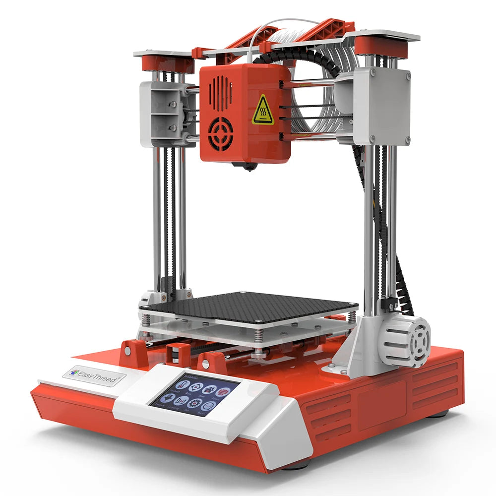 EasyThreed K6 3D Printer FDM Desktop Printing Machine 100x100x100mm/4x4x4inches Removable Platform with 2.4'' Touchscreen Elk-Valley 3D