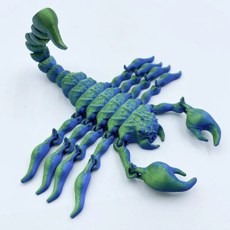 Scorpion 3D Printing Simulation Animal Model Toy Joint Movable Scorpion Ornament Children's Toy Gift Fish Tank Landscaping Craft Elk-Valley 3D