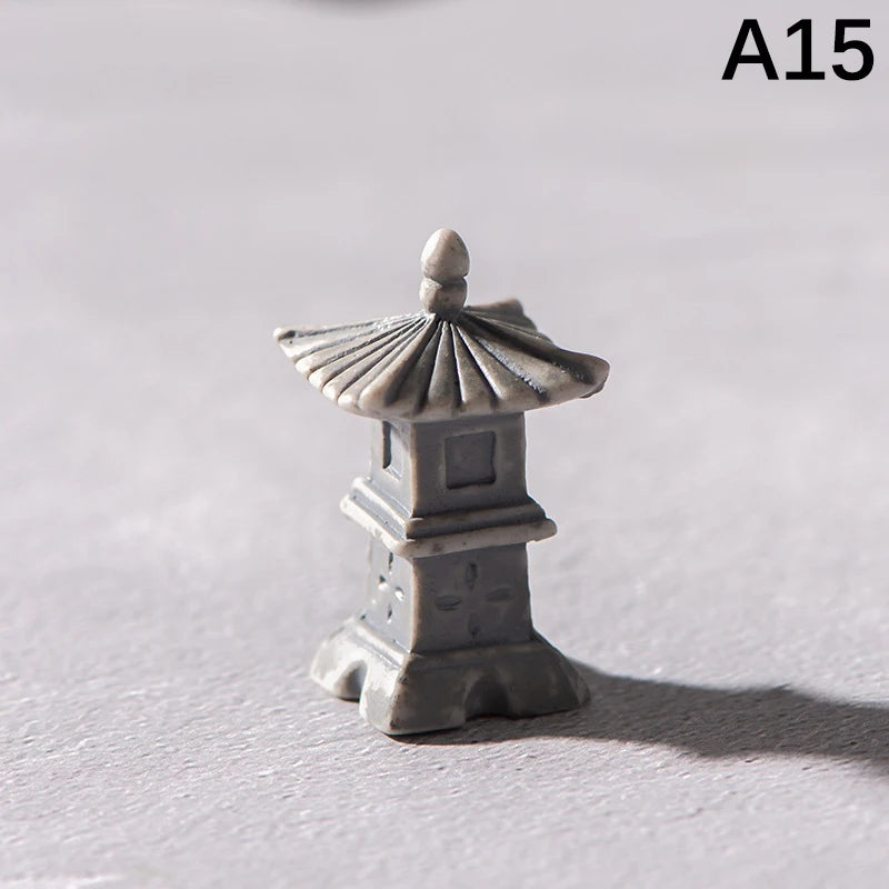 Miniature Archway Statue Ancient Building Model Japanese Garden Decor Fish Tank Decor Memorial Gate Mini Aquarium Decorations Elk-Valley 3D