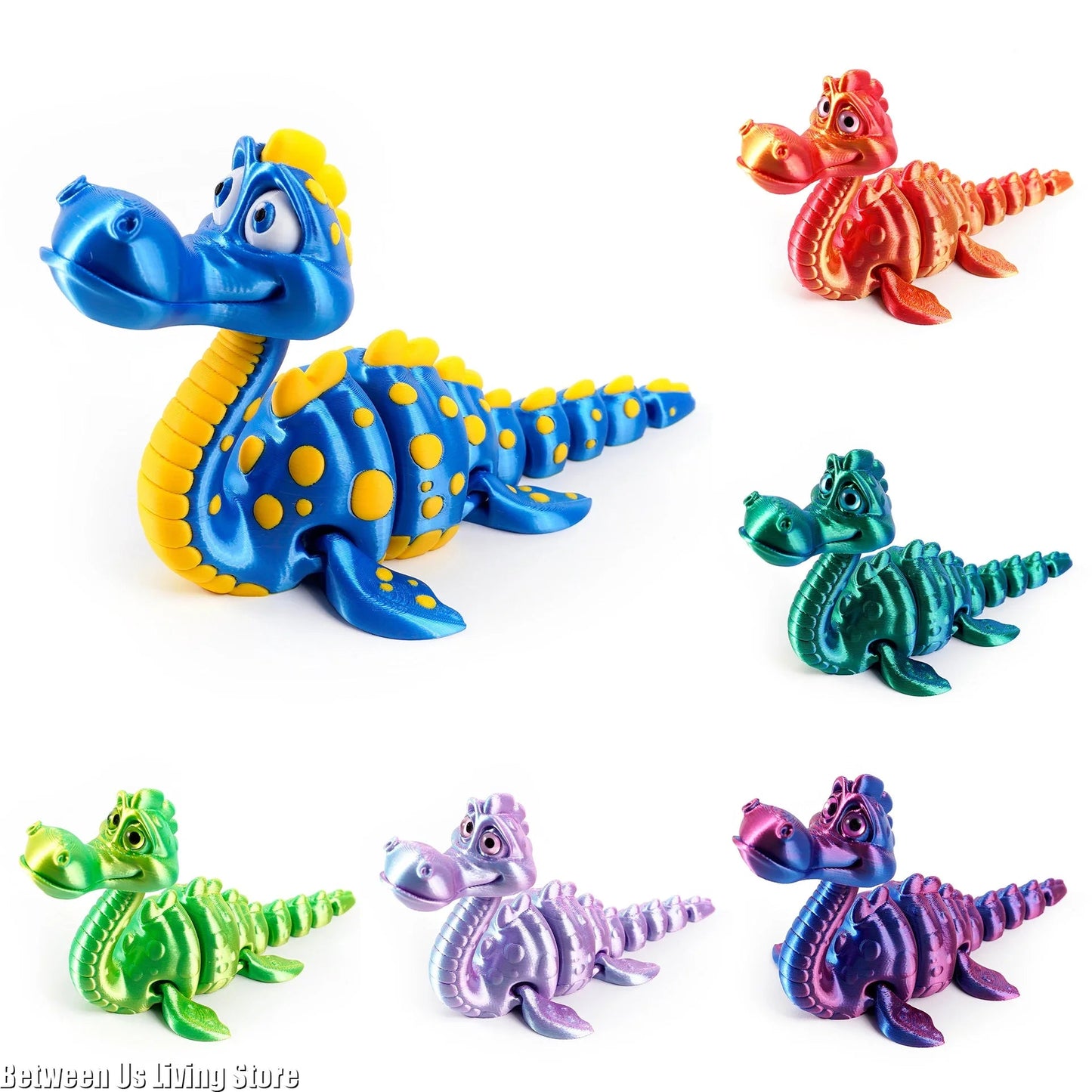 3D Printed Toy Model Lake Ness Monster Figurine with Realistic Eyes for Home Decor Accessories, Desktop Decorations Elk-Valley 3D