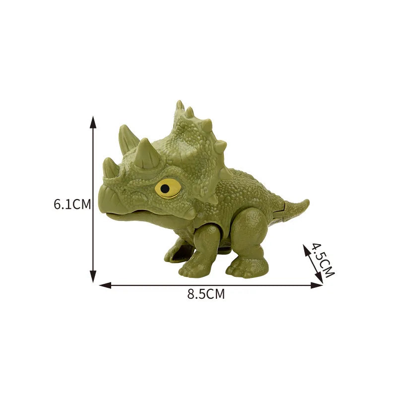 Children Jurassic Biting Finger Dinosaur Animals Model Toys Movable Joints Tricky Chameleon Hippo Kids Birthday Christmas Gifts Elk-Valley 3D