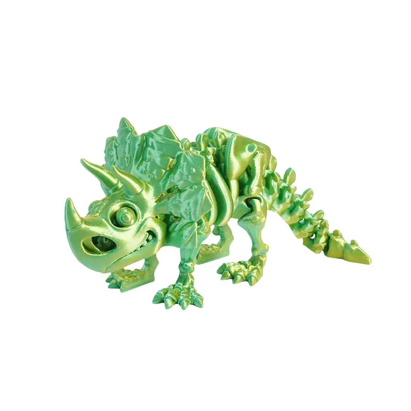 3D Printed Dragon Dinosaur Model Joints Can Move Freely Desktop Craft Ornament Gifts for Kids For Landscaping Decoration Elk-Valley 3D