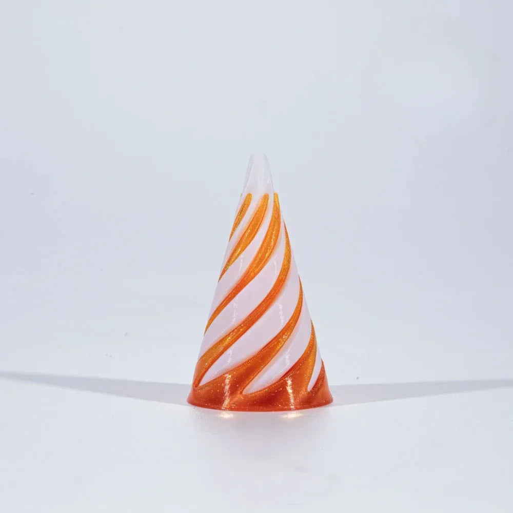 3D Printed Spiral Cone Toy Impossible Pyramid Passthrough Sculpture Pass Through Pyramid Toy Mini Vortex Thread Illusion Elk-Valley 3D