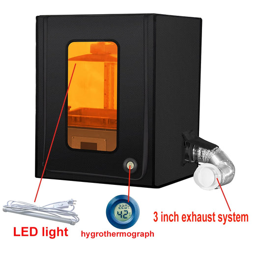 Resin 3D Printer Enclosure with Ventilation, Multifunctional 3D Printer Vented Enclosure Tent Cover  for Creality Anycubic