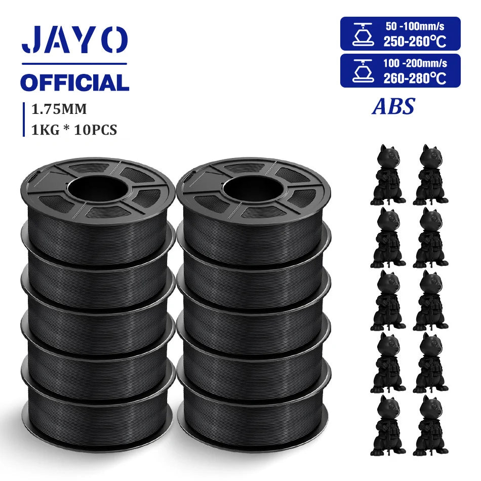 JAYO ASA / ABS / Easy ABS Filament 1.75mm 1KG 3D Filament Low Printing Temperature ABS 3D Printer Filament Excellent Resistance Elk-Valley 3D