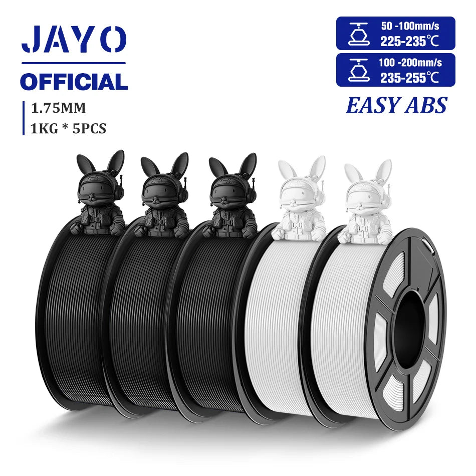 JAYO ASA / ABS / Easy ABS Filament 1.75mm 1KG 3D Filament Low Printing Temperature ABS 3D Printer Filament Excellent Resistance Elk-Valley 3D