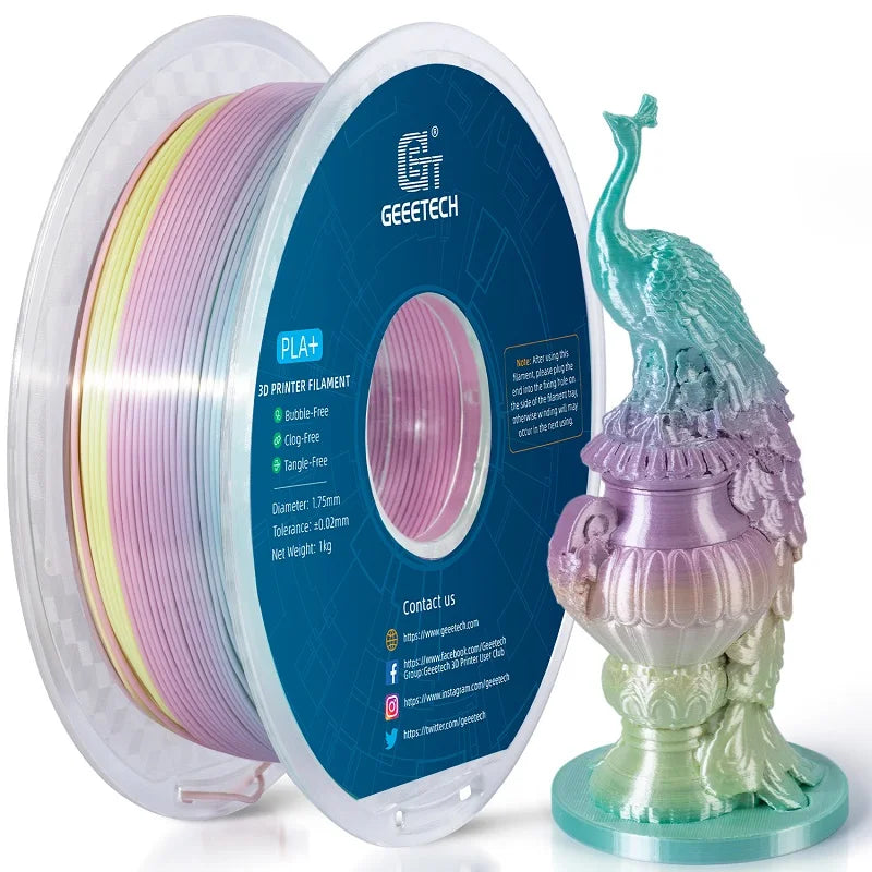 Geeetech 3d printer Filament PLA PETG Plastic 1kg 1.75mm,Tangle-Free, 3d printing wire materials, black, white, vacuum packaging Elk-Valley 3D