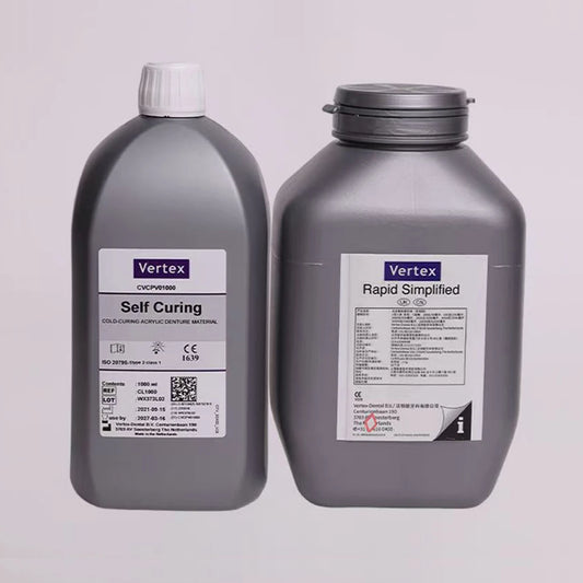 Original Vertex Denture Base Material Bionic Pink Shade Dental Lab Rapid Curing Acrylic Resin Powder Clear Opaque Molding Putty