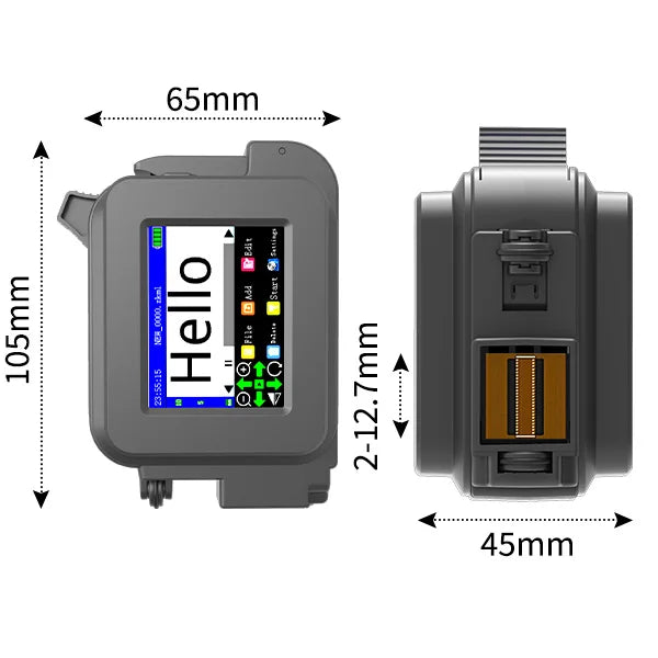 Iottim 12.7mm Mini Portable Inkjet Printer Small Business Date Label Printer QR code Logo Batch Number Elk-Valley 3D