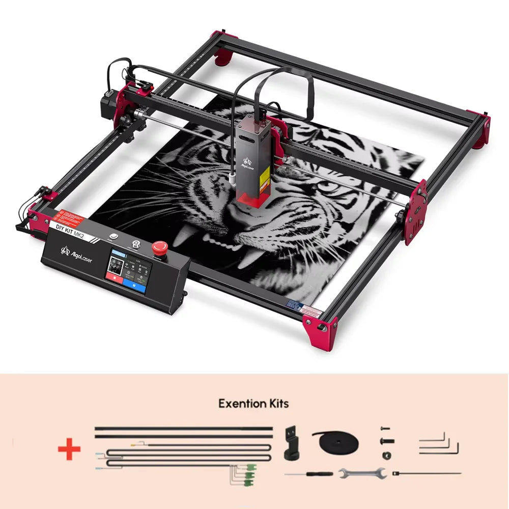 Algolaser DIYKIT MK2 40*43cm CNC Laser Cutter Engraver Air Aissit WiFi Table Metal Acrylic Wood Laser Cutting Engraving Machine Elk-Valley 3D