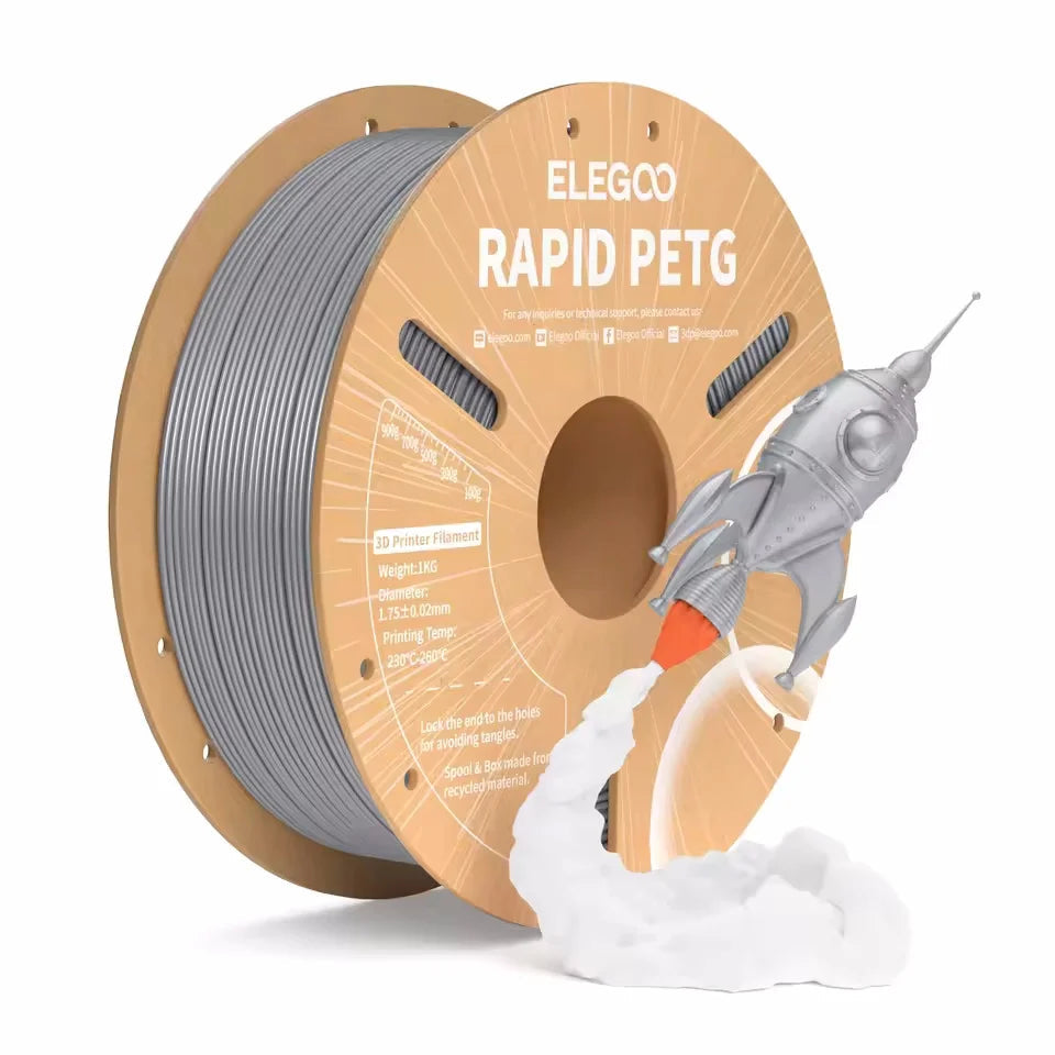 ELEGOO Rapid PETG Filament 1.75mm 1KG,High Speed 30-600mm/s 3D Printer Filament 1kg Fits for Most FDM 3D Printers Elk-Valley 3D
