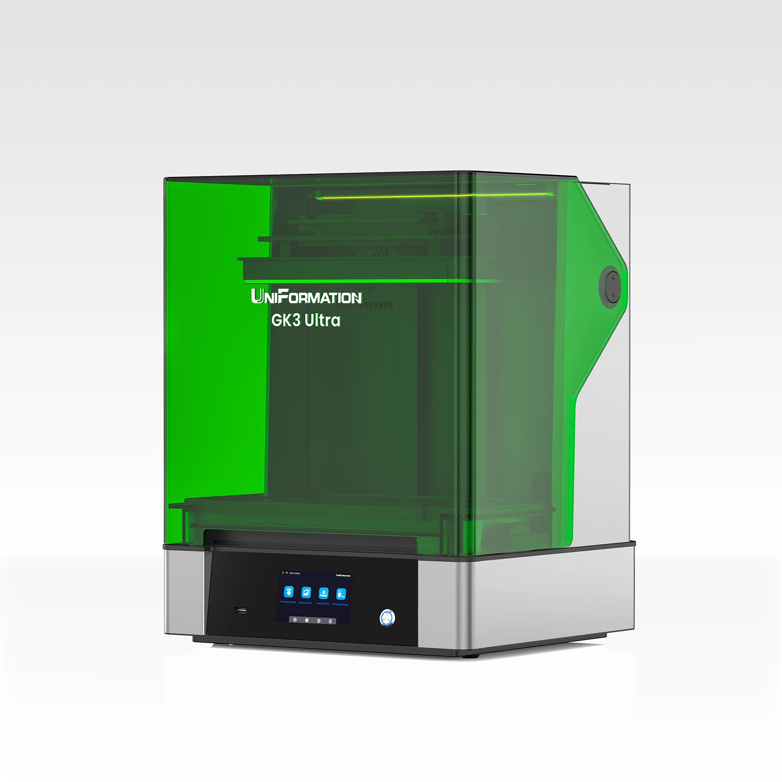 UniFormation GK3 Ultra LCD Printer0.3'' LCD Photocuring Resin 3d model making Printer with Build-in Heating System & Odor Filter Elk-Valley 3D