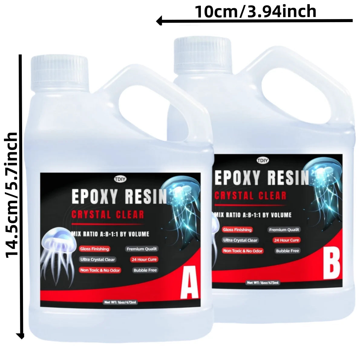Clear Epoxy Resin 32oz Bubble Free Fast Cure High Durability for DIY Art Jewelry  Scratch Yellowing Resistant with Smooth Finish Elk-Valley 3D