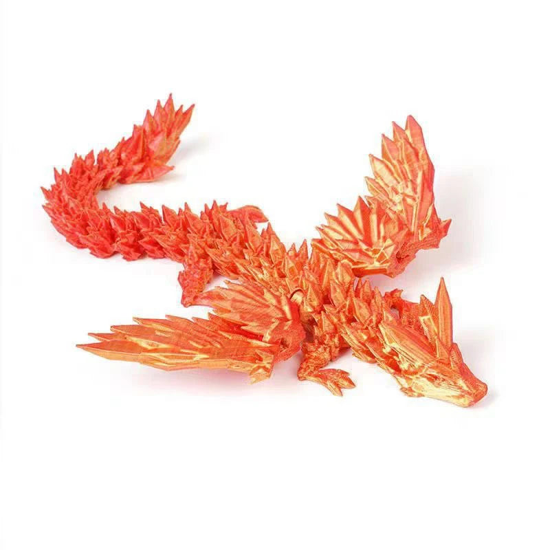 15cm 3D Printed Magic Dragon Movable Joint Rotatable Articulated Office Desktop Ornament Crafts Boy Birthday Gifts Home Decor Elk-Valley 3D