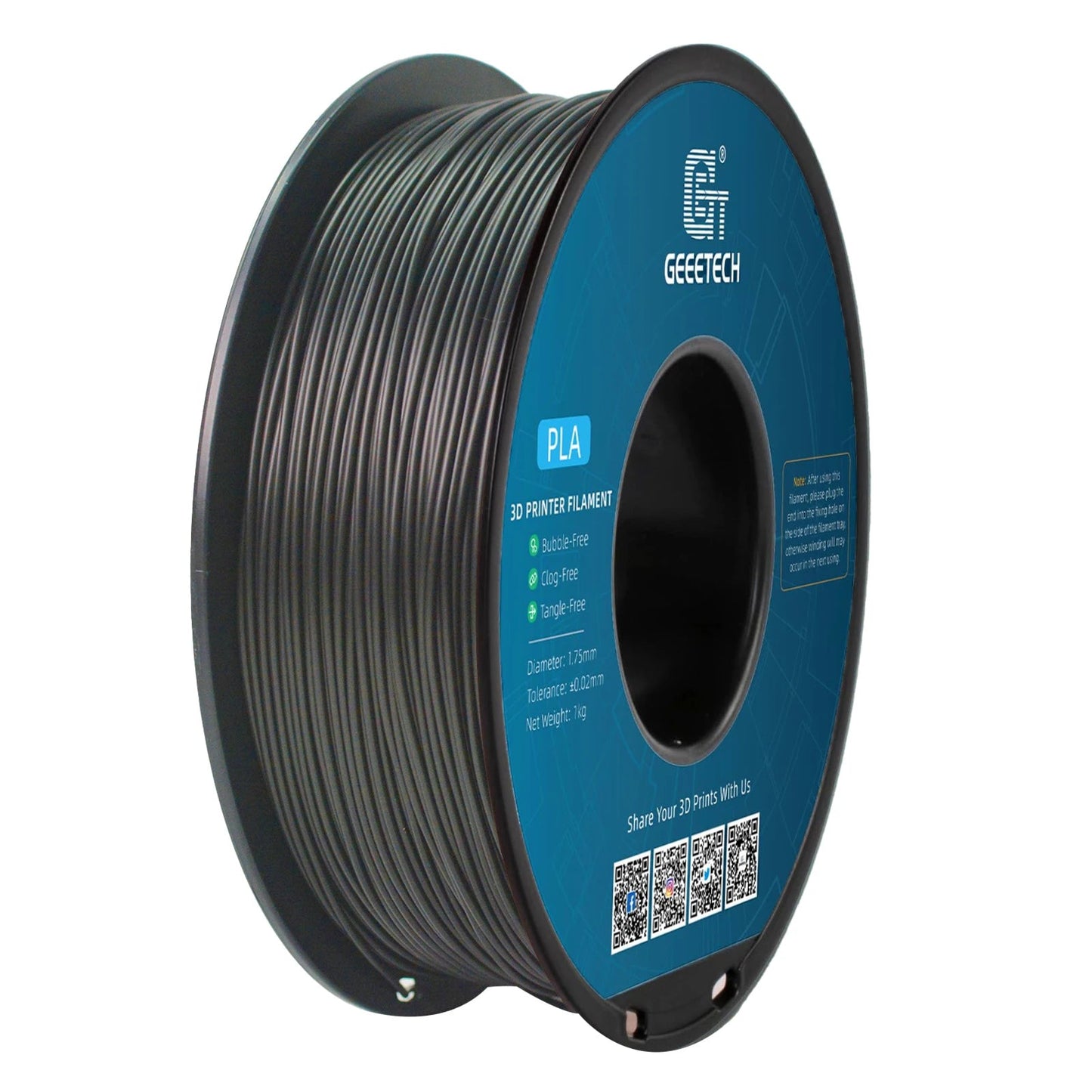 Geeetech 3d printer Filament PLA PETG Plastic 1kg 1.75mm,Tangle-Free, 3d printing wire materials, black, white, vacuum packaging Elk-Valley 3D