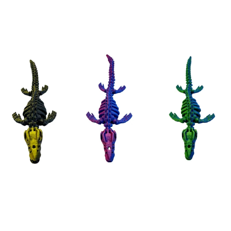 3D printed 3-piece plesiosaur toy figurine, with movable joints, perfect for birthdays, Christmas, Halloween, etc Elk-Valley 3D