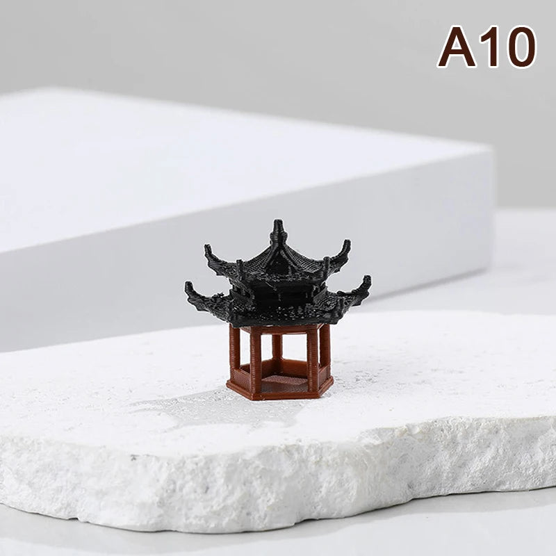 Miniature Archway Statue Ancient Building Model Japanese Garden Decor Fish Tank Decor Memorial Gate Mini Aquarium Decorations Elk-Valley 3D