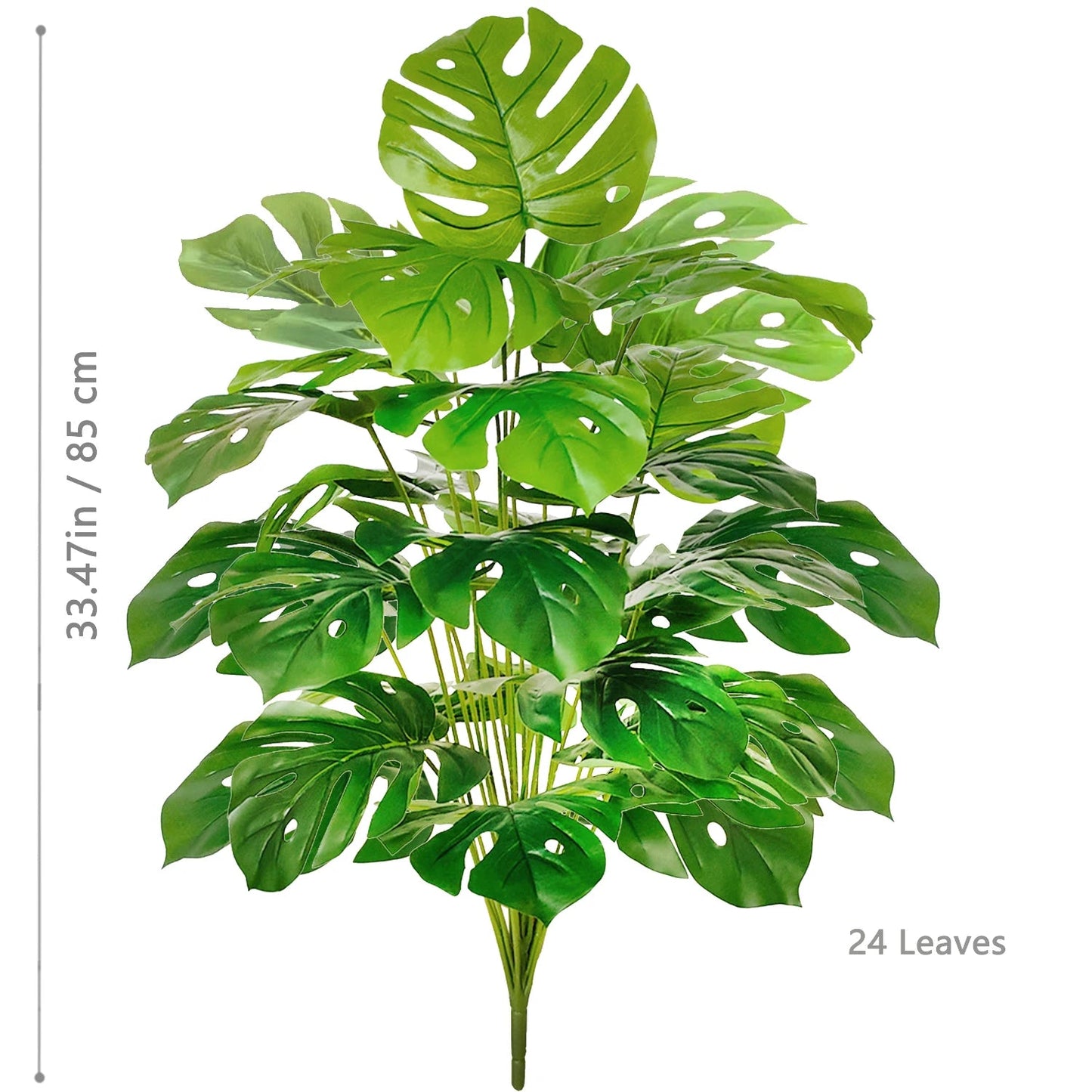 52-104cm(40.94in)  Artificial Monstera Plant Fake Palm Tree Plastic Turtle Leaf Green Plant for Home Garden Room Office Decor Elk-Valley 3D