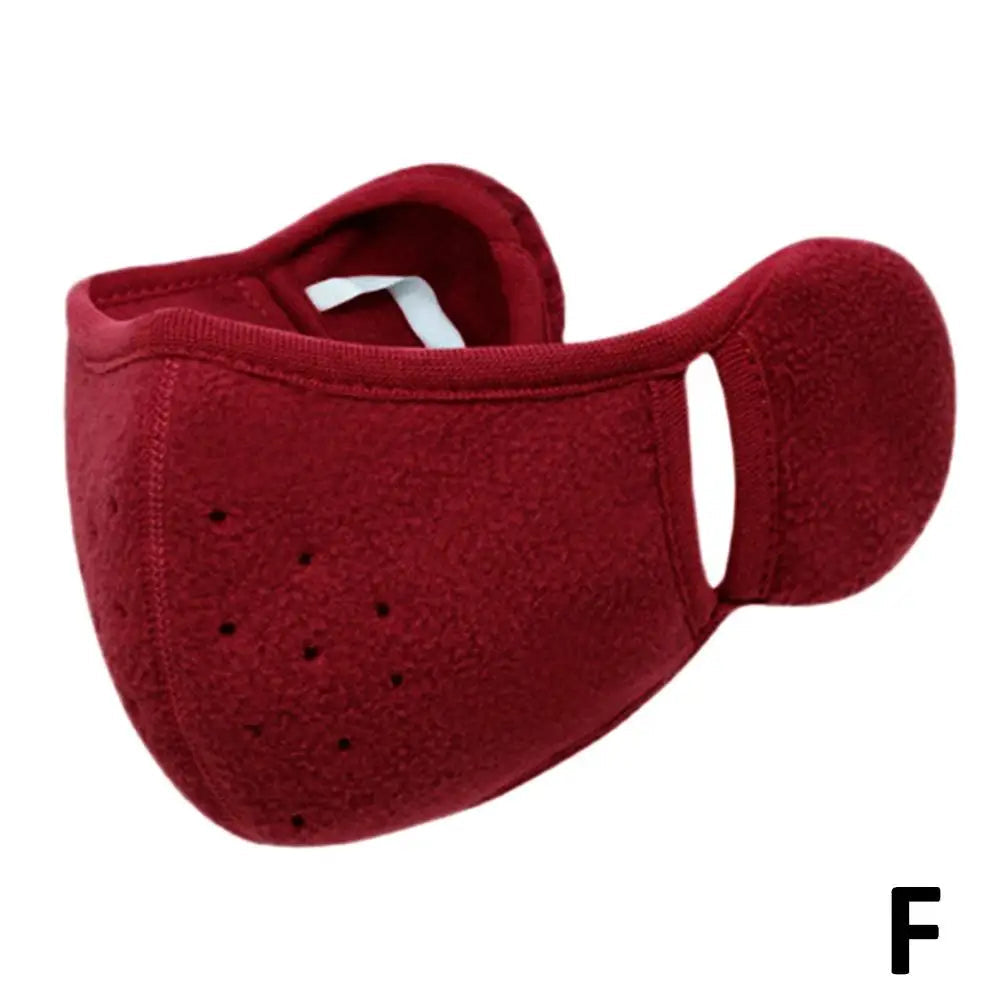 Winter Fleece Earmuffs with Windproof Mouth Cover Unisex Warm Ear Warmer Breathable Face Mask for Outdoor Activities Elk-Valley 3D