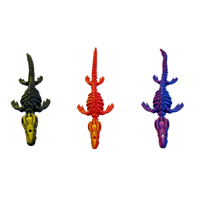 3D printed 3-piece plesiosaur toy figurine, with movable joints, perfect for birthdays, Christmas, Halloween, etc Elk-Valley 3D
