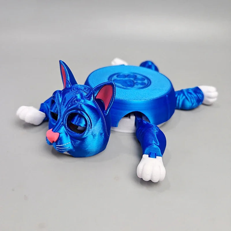 Creative 3D Printed Cat Coaster Funny Panicked Cat Cup Pad Tea Mug Coffee Drinks Holder Office Desktop Home Decoration Ornament Elk-Valley 3D