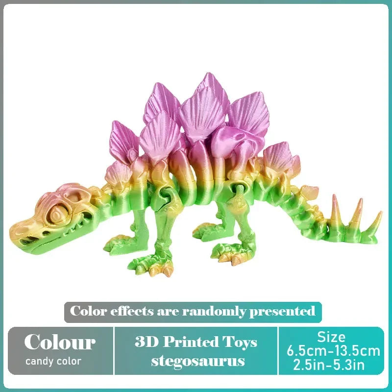 3D Printed Tyrannosaurus Rex Realistic Dinosaur Model Jointed Full Movable Birthday Gift Realistic Animals Decorative Desktop Elk-Valley 3D