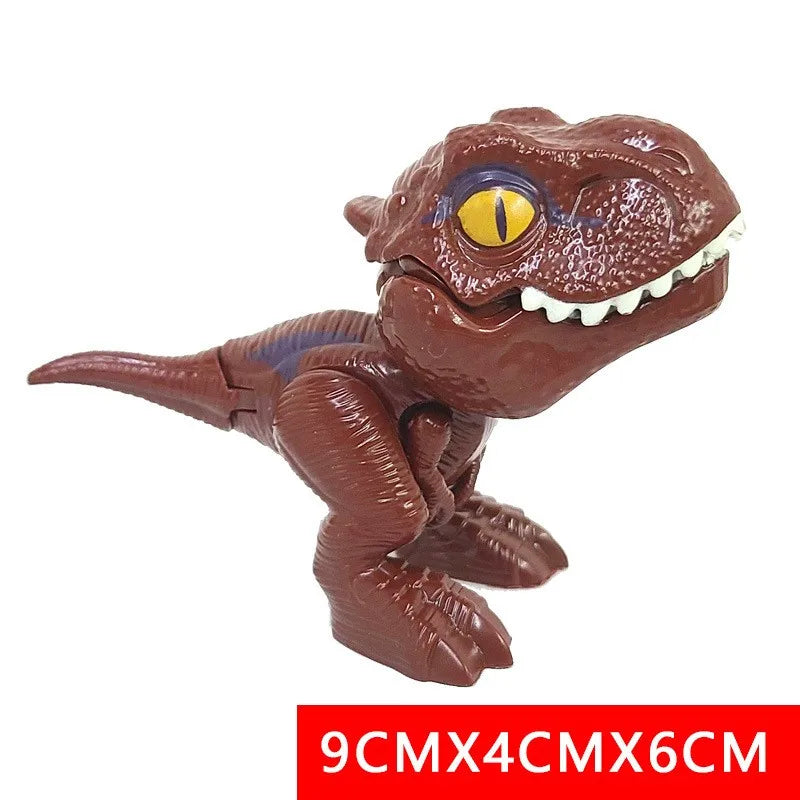 Children Jurassic Biting Finger Dinosaur Animals Model Toys Movable Joints Tricky Chameleon Hippo Kids Birthday Christmas Gifts Elk-Valley 3D
