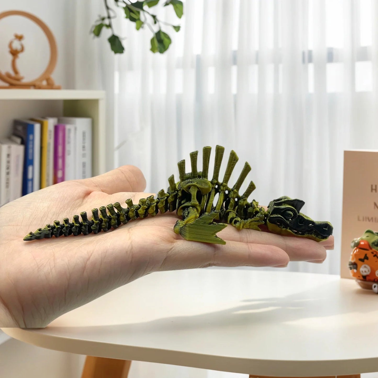 3/5 pieces set 3D printed 15cm Spinosaurus, multiple colors, movable joints can stand and lie down, home party holiday Elk-Valley 3D