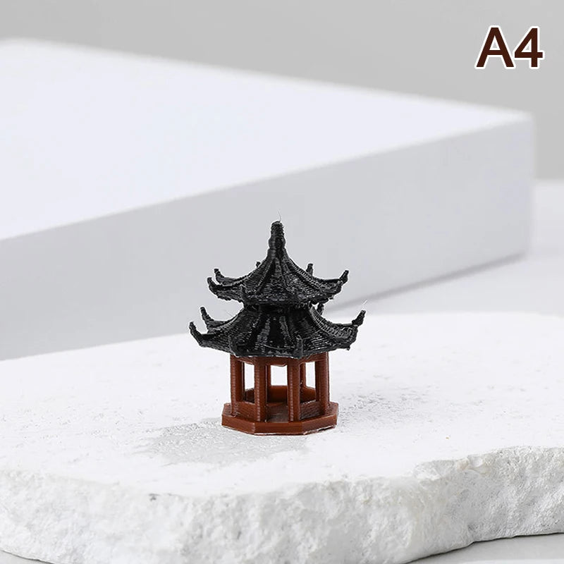 Miniature Archway Statue Ancient Building Model Japanese Garden Decor Fish Tank Decor Memorial Gate Mini Aquarium Decorations Elk-Valley 3D