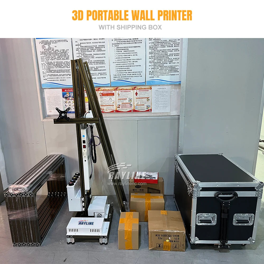 3D Wall Printing Machine Direct to Wall Mural CMYKW  5 Colors UV Ink Wall Printer Double print heads