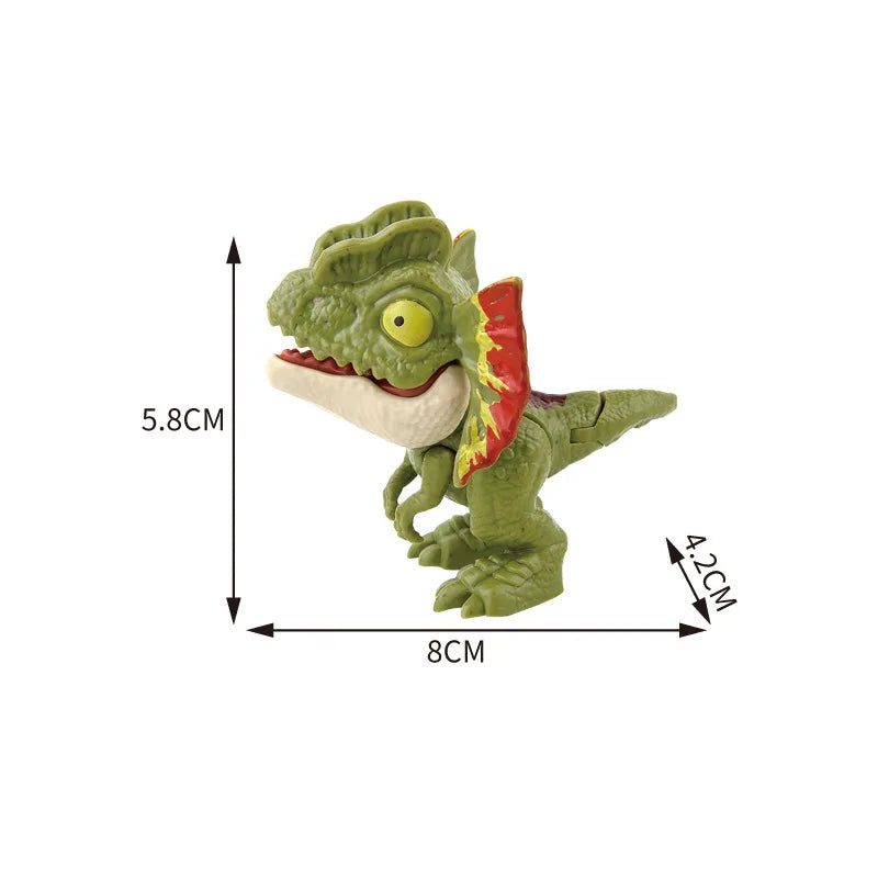 Children Jurassic Biting Finger Dinosaur Animals Model Toys Movable Joints Tricky Chameleon Hippo Kids Birthday Christmas Gifts Elk-Valley 3D