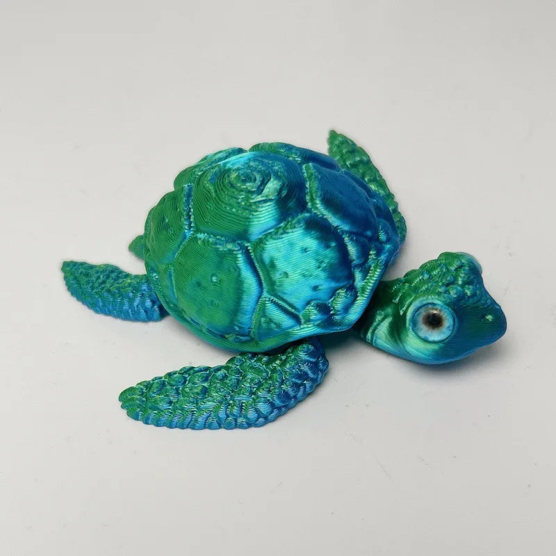 3D Printed Turtle Figurines Movable Joints Creative Collection Desktop Decoration Ornaments Holiday Gifts for Decoration Crafts Elk-Valley 3D