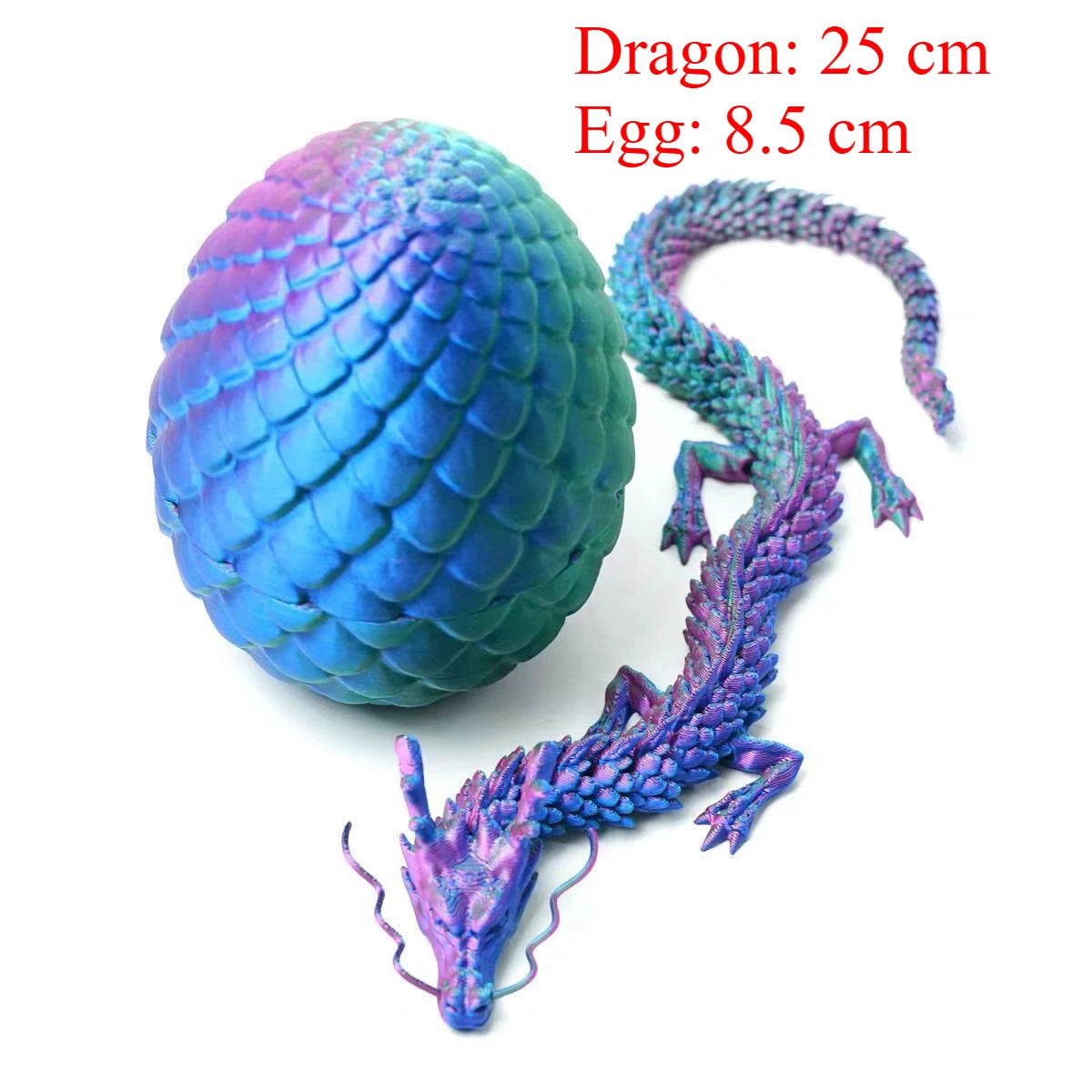 Chinese Dragon Surprise Egg Toy, 3D Movable Joint Dragon Model, Mini Desktop Decoration, Unique Art Craft Gift for Adults & Kids Elk-Valley 3D