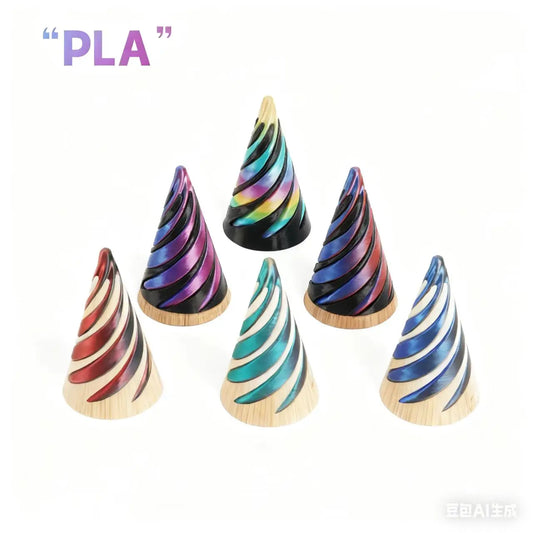 3D Printed Stress Relief Toys Spiral Cone Pyramid 3D Structure Trendy Fidget Toys Push Push Games Decorative Ornaments gift
