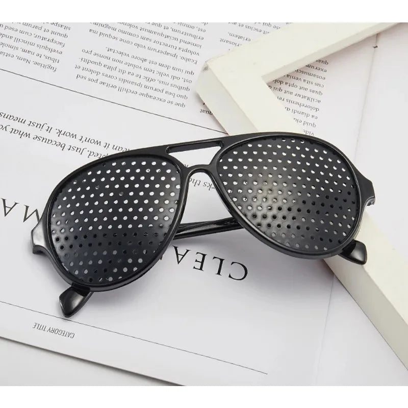 1-5PCS Anti-myopia Astigmatism Glasses With Holes Vision Correction Fatigue Pin Hole Glasses For Men Women Eyesight Improvement Elk-Valley 3D