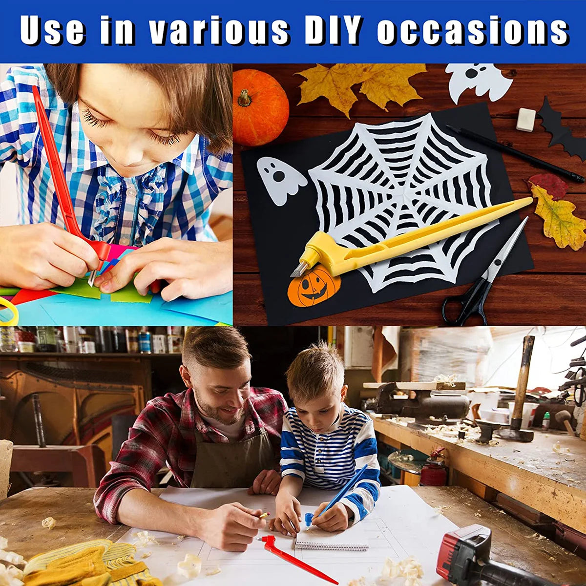 Craft Cutting Tools Kit 360 Degree Rotating Gyro Cutting Tools Specialty Carbon Steel Craft Cutting Tool with Cutting Pen