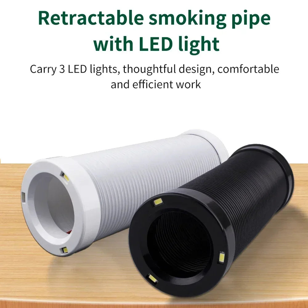LUXIANZI Fume Extractor Smoking Instrument With LED Light 220v Activated Carbon filter Sponge Solder iron Smoke Absorber Elk-Valley 3D