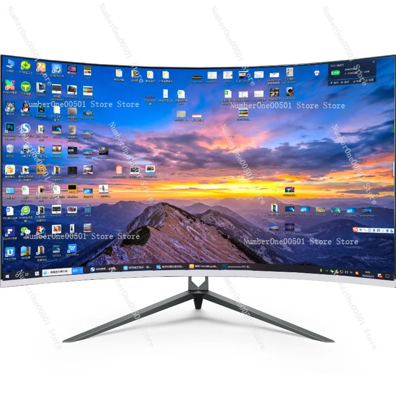 FHD Eye Protection 32 Inch LCD Monitor Flat Curved Optional Office Gaming Large Screen Elk-Valley 3D