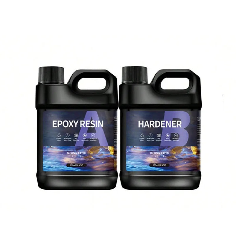 1:1 AB Epoxy Resin Glue Kits 500/1000ml High Adhesive Hardener Crystal Glue Set For DIY Resin Mold Jewelry Making Supplies Elk-Valley 3D