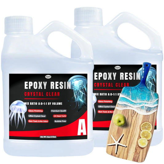 Clear Epoxy Resin 32oz Bubble Free Fast Cure High Durability for DIY Art Jewelry  Scratch Yellowing Resistant with Smooth Finish Elk-Valley 3D