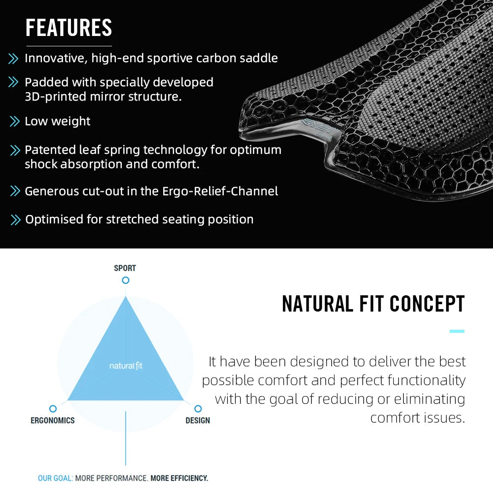 RYET Carbon 3D Printed Saddle Ultralight 175g 7*9 Bike Seating For Men Women Triathlon Road MTB Mountain Gravel Cycling Parts Elk-Valley 3D