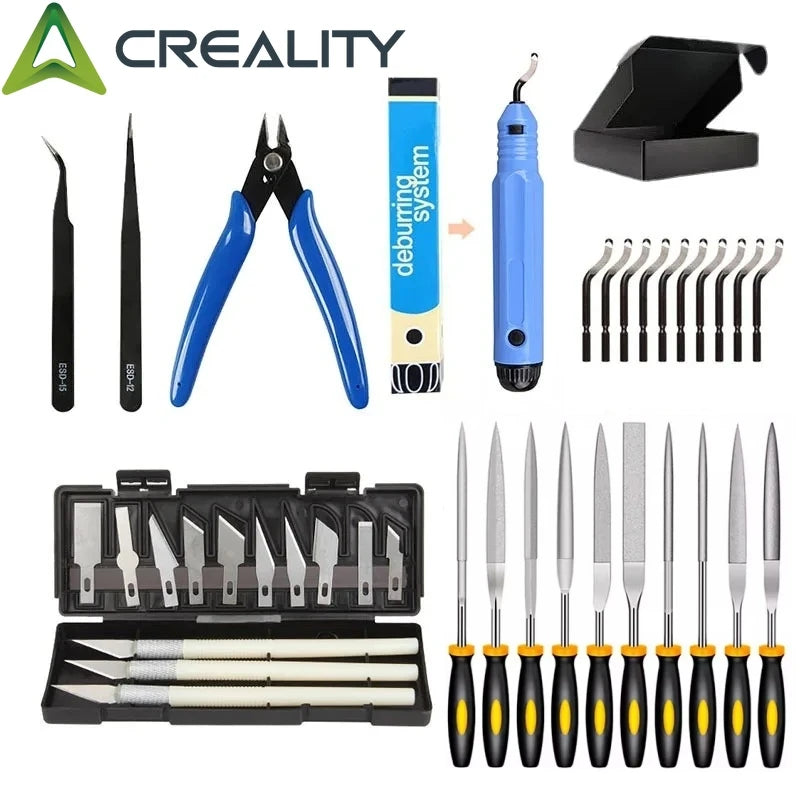 3D Model Grinding Tool Deburring Engraving Knife Kit Carving Tool DIY File Cutter Scraper Trimming Tool 3D Print Tool Kit ﻿