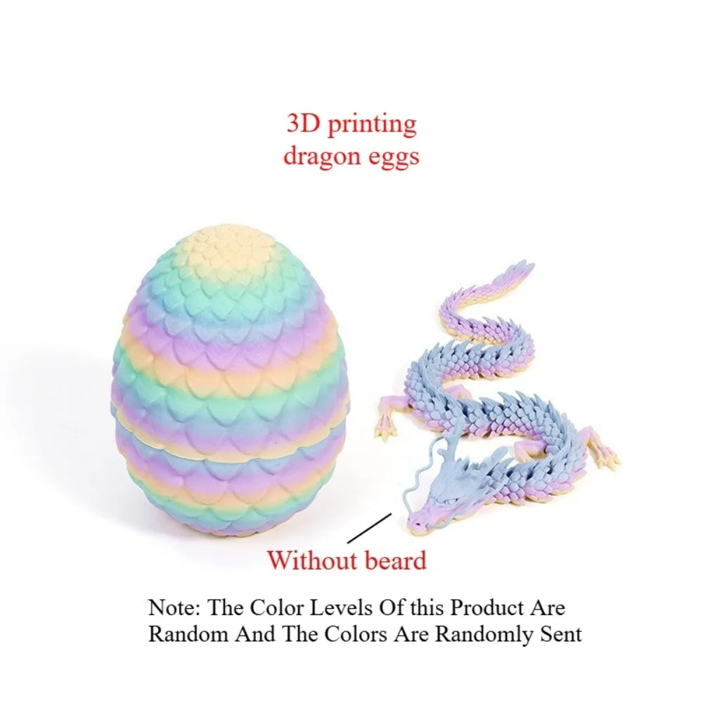 3D Printed Dragon Eggs, Containing Little Dragons, Easter 3D Movable Eggs, Stress-Relieving Toys, Surprise Printed Animal Toys Elk-Valley 3D