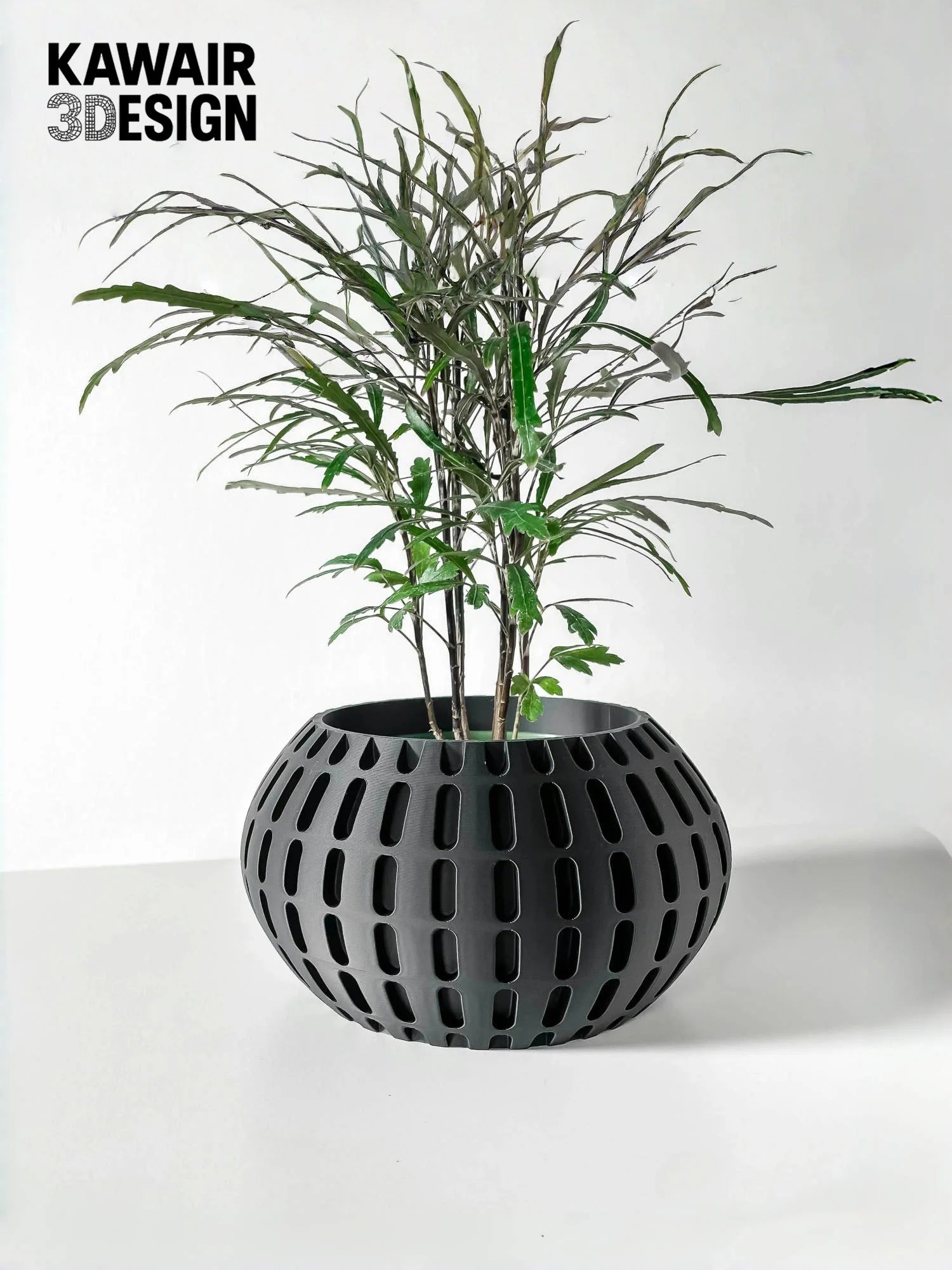 3D Printed Flower Pot Square Line Texture Rhombus Accent Strong Design Sense Home Decor Eco-Friendly Elk-Valley 3D