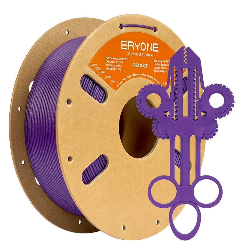 ERYONE 1/5KG  PETG Glass Fiber Filament 1.75mm +/- 0.03mm, 3D Printing Filament PETG GF, 1kg (2.2 LBS)/Spool Elk-Valley 3D