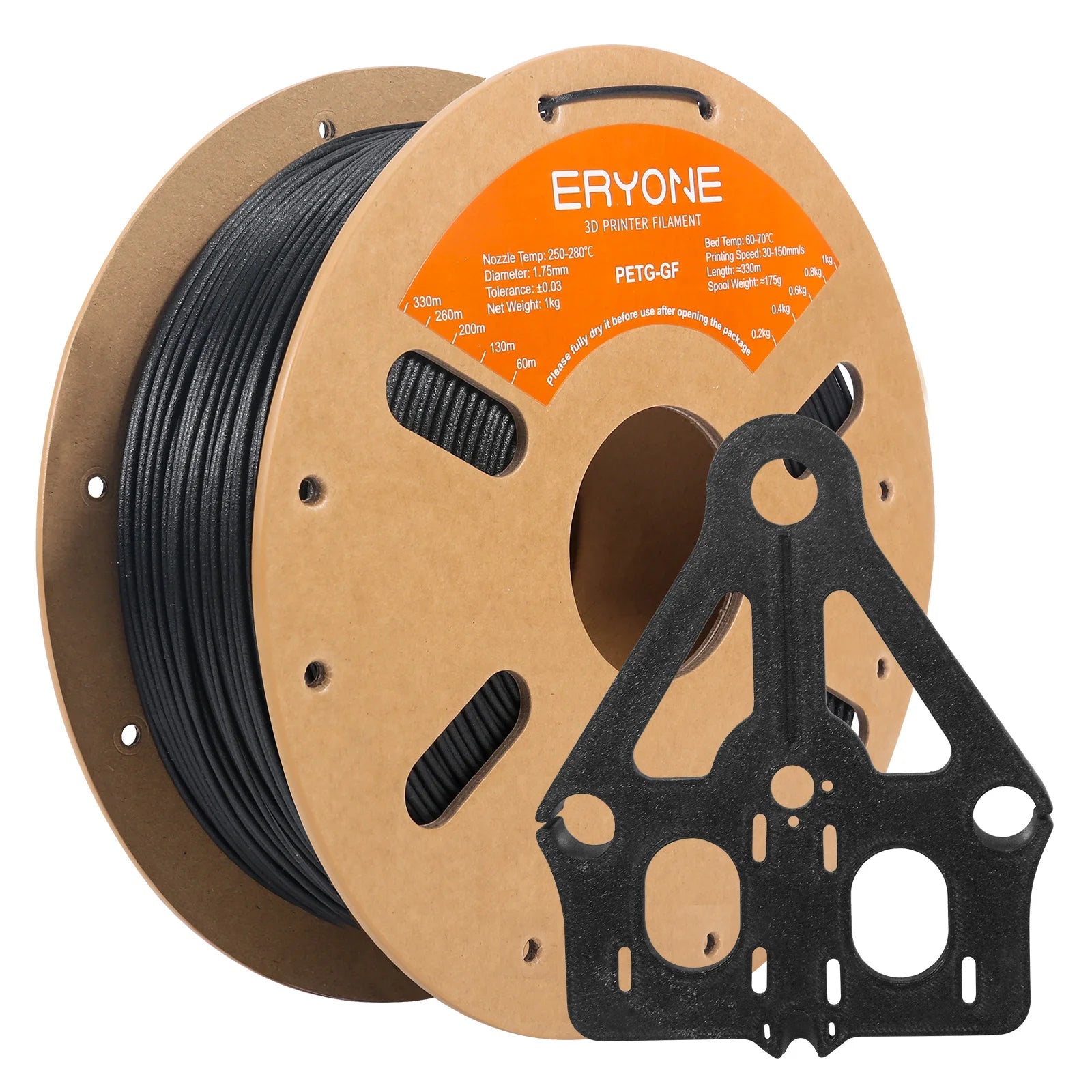 ERYONE 1/5KG  PETG Glass Fiber Filament 1.75mm +/- 0.03mm, 3D Printing Filament PETG GF, 1kg (2.2 LBS)/Spool Elk-Valley 3D