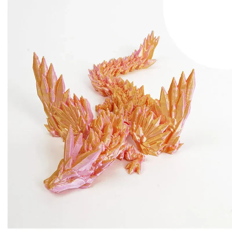 3D Printed Dragon Dinosaur Model Joints Can Move Freely Desktop Craft Ornament Gifts for Kids For Landscaping Decoration Elk-Valley 3D